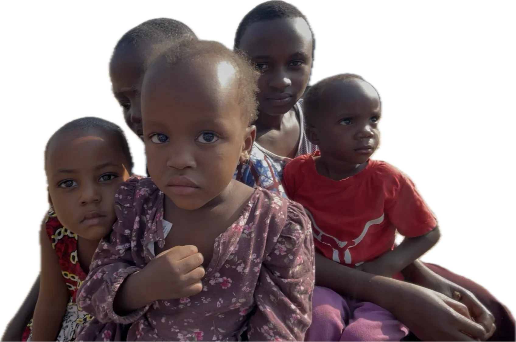 Children at Watoto Wa Africa in the courtyard